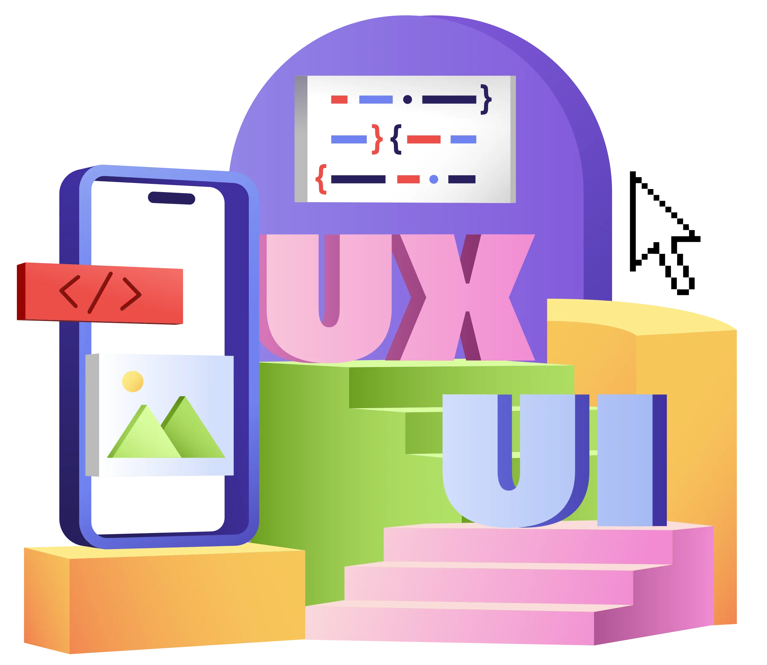 UI/UX Design & Wireframing feature illustration