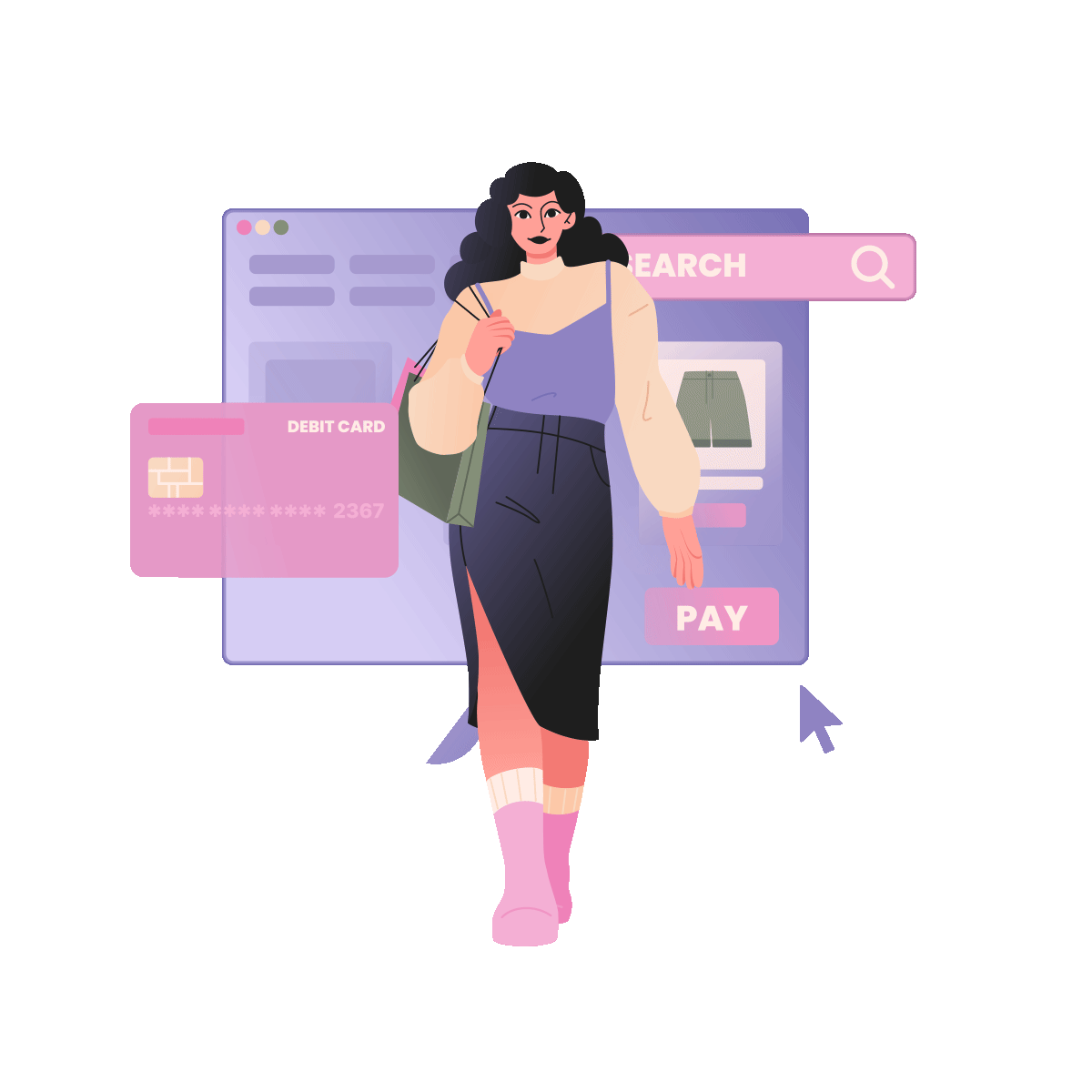 E-commerce Website feature illustration